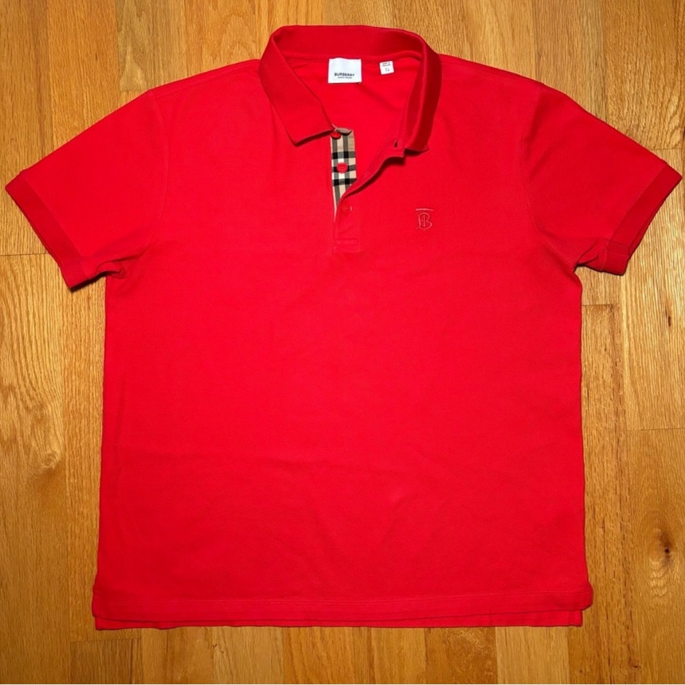 Burberry Runway Red Polo Shirt 🔥